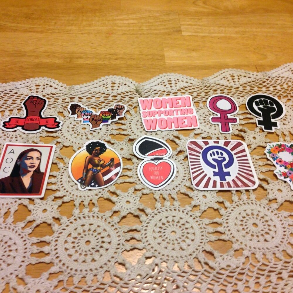 Feminist / women's rights Stickers for laptop, crafts, giveaways